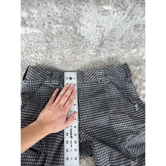 Burton Size XS Dryride Plaid Cargo Snowboard Pants Gray Button Zip Pocket Winter - Picture 5 of 13